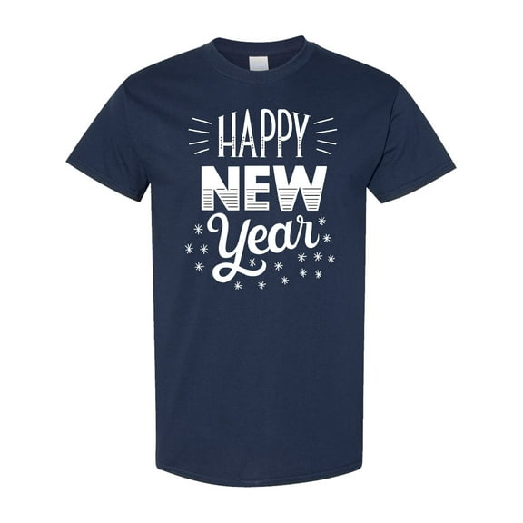 Inktastic Happy New Year in Hand Lettering T-Shirt