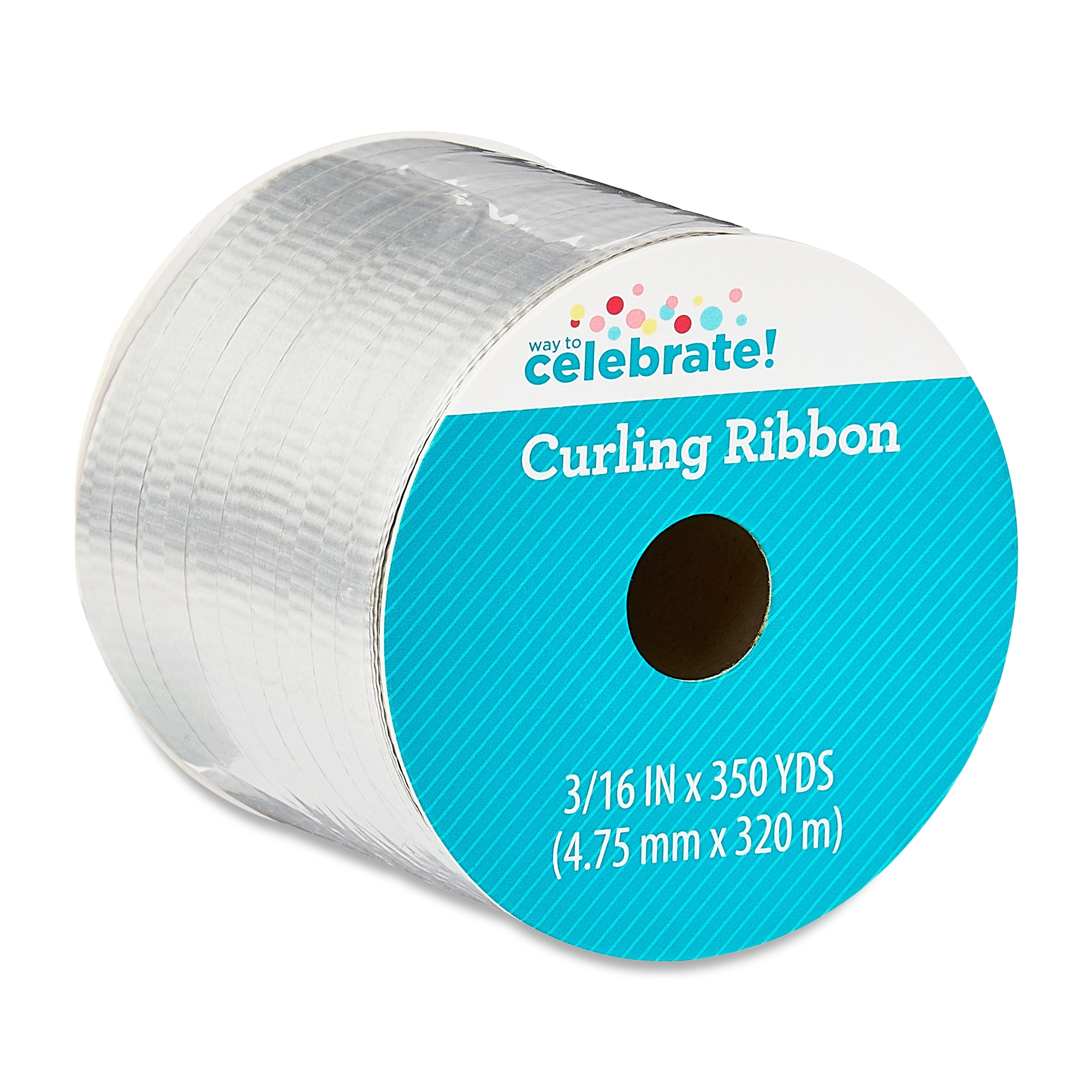 Silver Curling Ribbon, 350 yds, by Way To Celebrate
