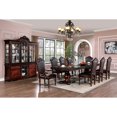 thumbnail image 7 of Miekor Furniture Majestic Traditional 2pcs Arm Chairs Brown Cherry Solid wood Faux Wood Carved Details Black Leatherette Seats Formal Dining Room Furniture W5U520, 7 of 7