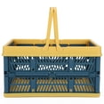 thumbnail image 2 of Multi-purpose Large Capacity PP Material Toy Storage Basket, Clothes Organizer, For RV Kitchen Bedroom Dorms Blue Yellow, 2 of 8