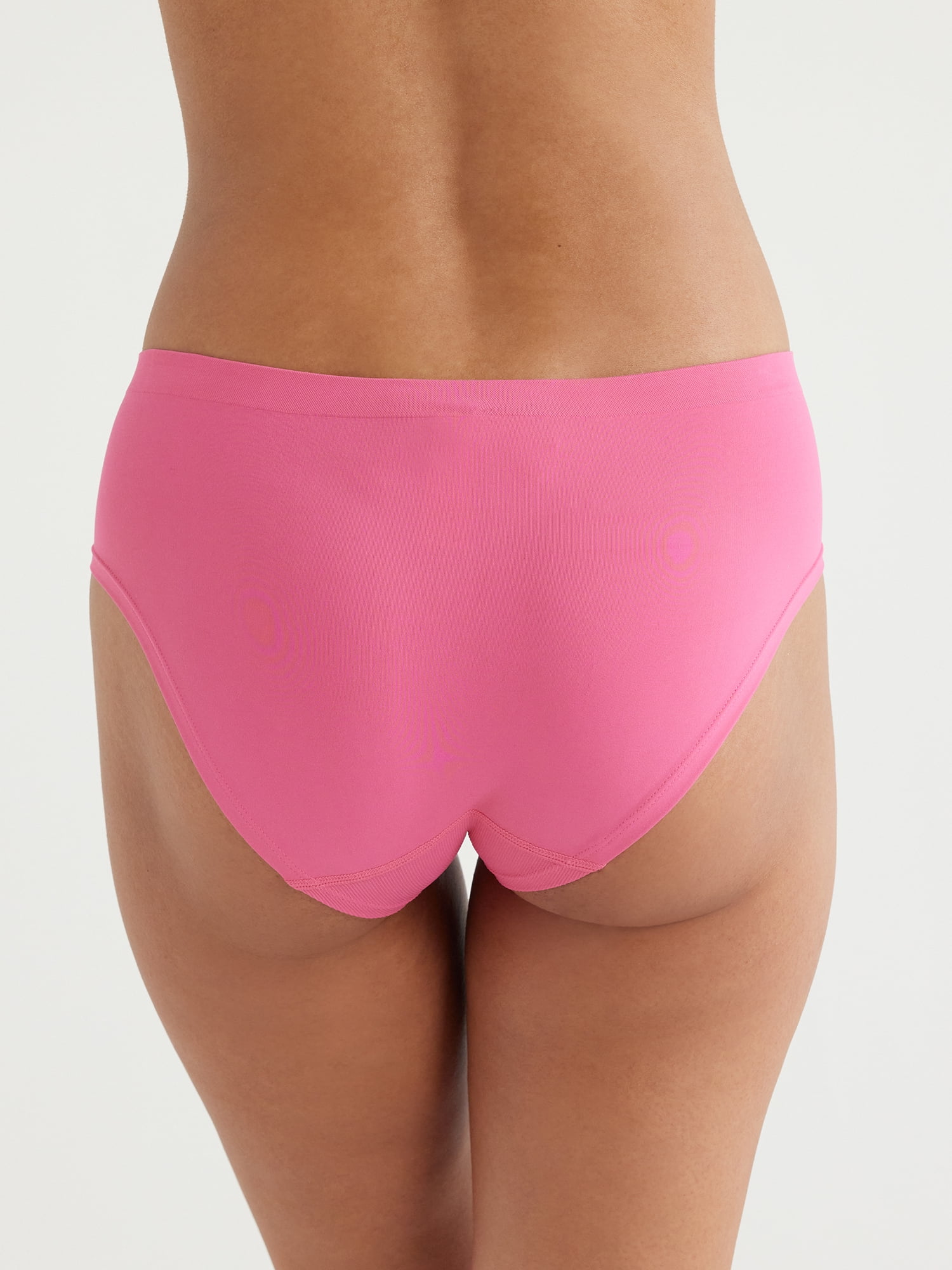 Joyspun Women’s Seamless Hipster Panties, 3-Pack, Sizes XS to 3X