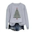 thumbnail image 4 of HOMBOM Womens Graphic Sweatshirt Gray Fall Pullover Hoodless Crew Neck Long Sleeve Tops for Women Christmas, 4 of 6