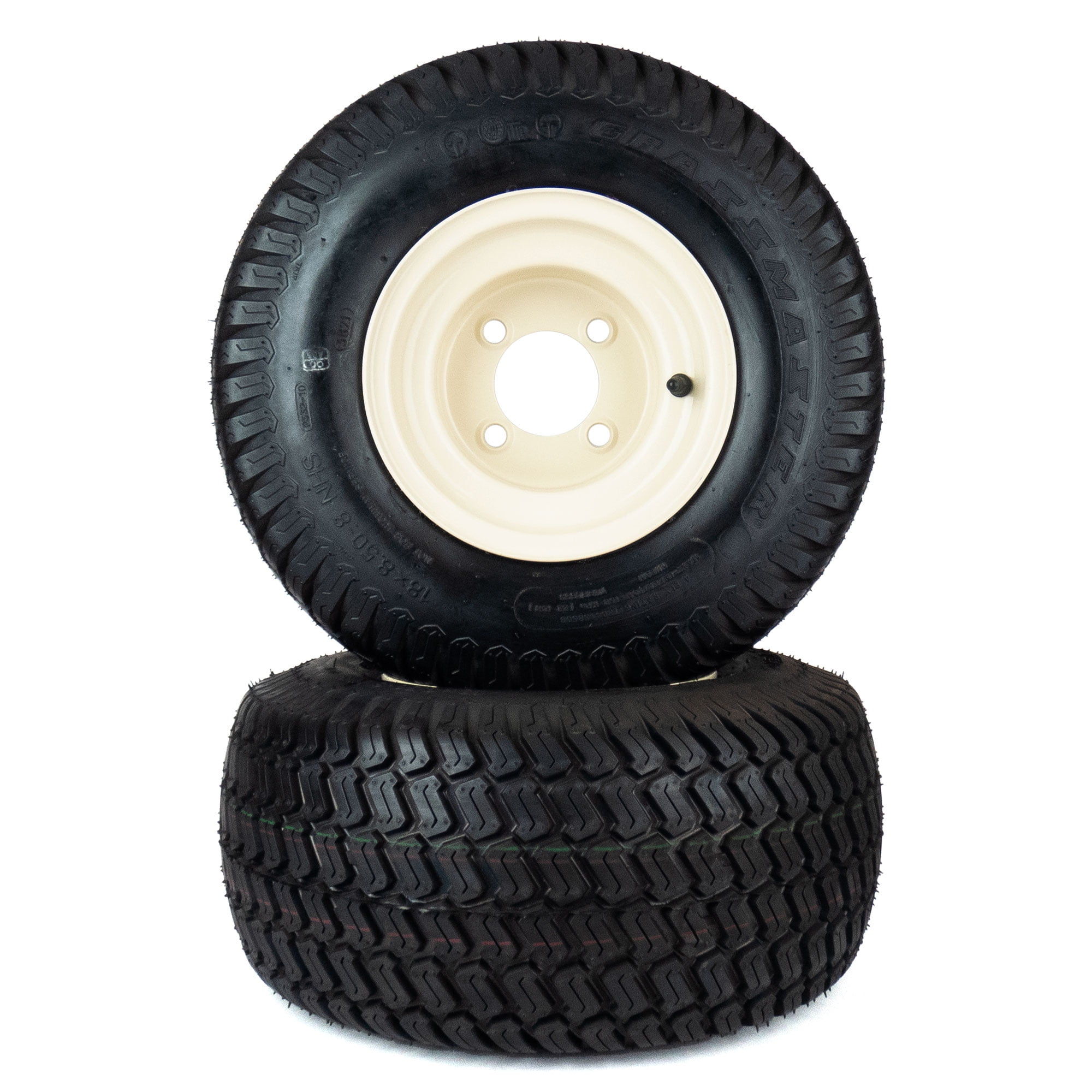 (2) Wheel Assemblies 18x8.508 Compatible With Cub Cadet RZT 42" & 46
