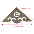 thumbnail image 2 of Home Box Corner Protector Vintage Bronze Tone Guard Cover Book Desk Jewelry Box Corner Decor 4pcs, 2 of 7