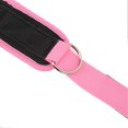 thumbnail image 2 of Boucle de cheville de fitness pour la musculation des jambes avec anneaux doubles en D et sangles en caoutchouc pour hommes et femmes, rose, 2 of 4