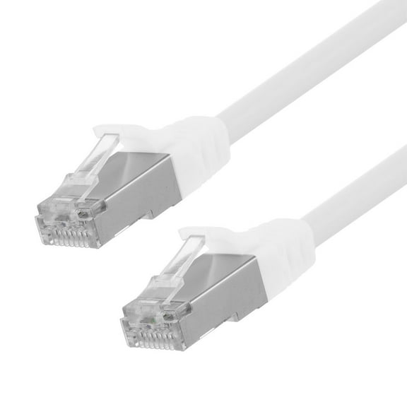 NavePoint Ethernet Patch Cable CAT6, F/UTP, 26AWG, 10 Ft,  5 pack, White
