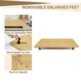 thumbnail image 3 of EuKer Large Bamboo Cutting Boards with Handle, Noodle Board Stove Cover W/Adjustable Legs & Juice Grooves for Rvs, Kitchens, Camping, 3 of 8