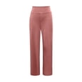 thumbnail image 4 of Slacks for Women Spring Summer Elastic High Waist Straight Leg Loose Fit Business Casual Work Pants with Pockets, 4 of 5