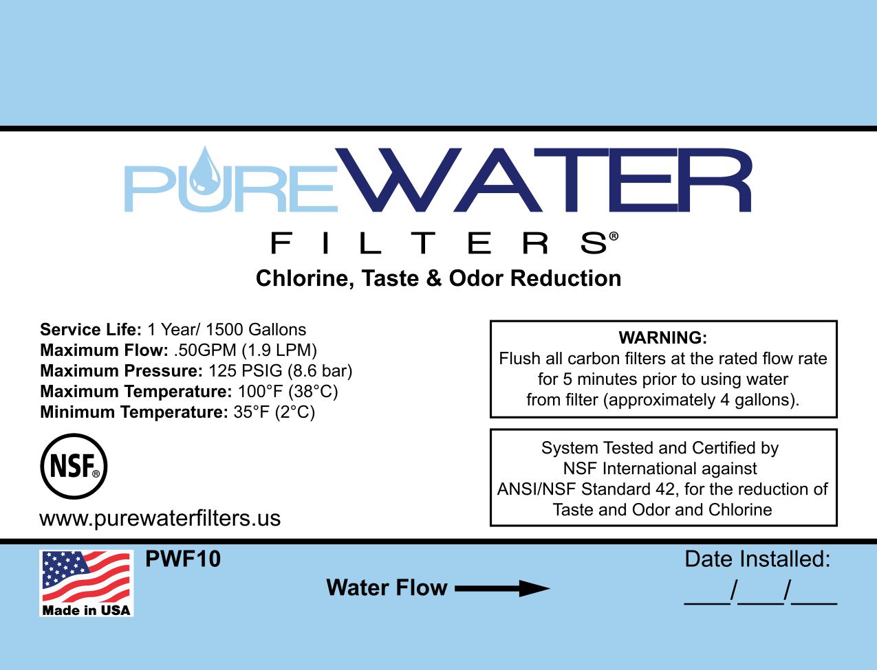 PureWater Filters Inline Filter Replacement For Refrigerators, Ice Makers, Coffee Makers, Water Fountains, Water Coolers, and More - image 4 of 8