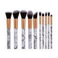 thumbnail image 4 of Synthetic Makeup Brushes, Makeup Brush Set, 10 Piece Contouring Blending Shading Highlighting Brushes Kit with Soft Dense Synthetic Fibers, Wooden Handles for Precise Control and No Shedding, 4 of 8