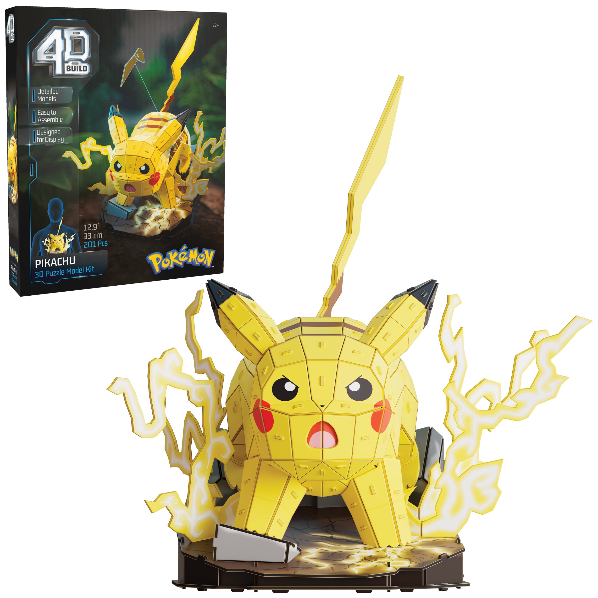 4D Build, Pokémon Pikachu, puzzle 3D, figurines Pokémon à collectionner, collection de départ Kanto, décoration de bureau, puzzles pour adultes, jouets de construction, puzzles 3D pour adultes et adol 4D Build, Pokémon Pikachu, puzzle 3D, figurines Pokémon à collectionner, collection de départ Kanto, décoration de bureau, puzzles pour adultes, jouets de construction, puzzles 3D pour adultes et adolescents, 201 pièces, à partir de 12 ans