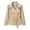 Khaki, variant on ManxiVoo Women's Short Trench Coat Belted Casual Lightweight Solid Color Jacket for Spring Fall Outdoor Daily Wear City Style