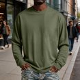 thumbnail image 3 of IAJDKMEK Long Sleeve Shirts for Men - Stretch Fit Round Neck Soft Tee Shirts, Lightweight Breathable Comfortable Tops for Daily Wear, Work, Office, and Weekend,Army Green L, 3 of 7
