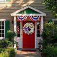 thumbnail image 3 of Independence Day Wreath With Artificial Flowers Bow For Front Door Garden 15.75X15.75In, 3 of 7