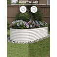 thumbnail image 4 of Riedhoff 2 Pack Galvanized 8x4x2ft Raised Garden Bed for Outdoor Vegetables,Flowers Planting,Beige, 4 of 7