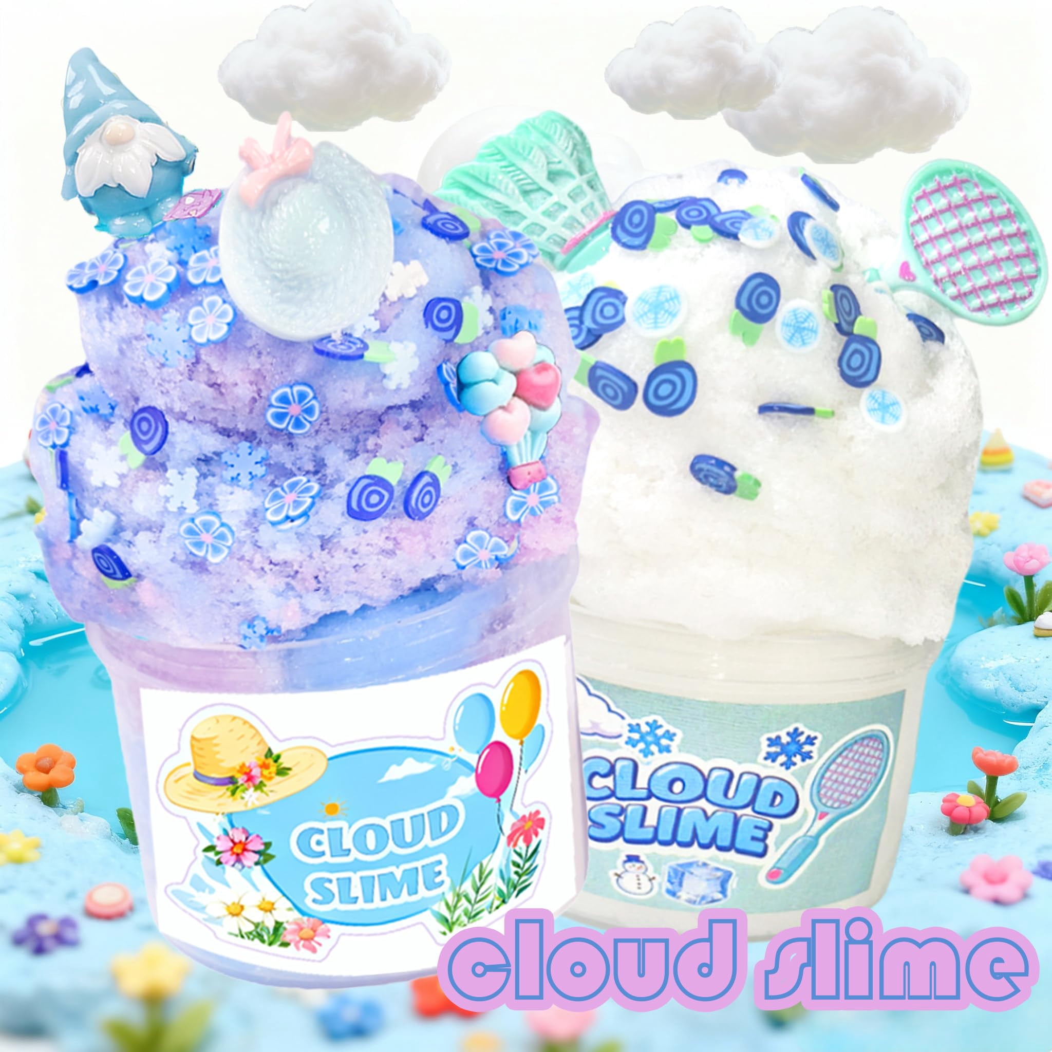 12 Pack Slime kit,DIY Butter Slime,Stress Relief Toys,Craft Toy, for Girl and Boys Party Favors,Easter Basket Fillings and Birthday Gift