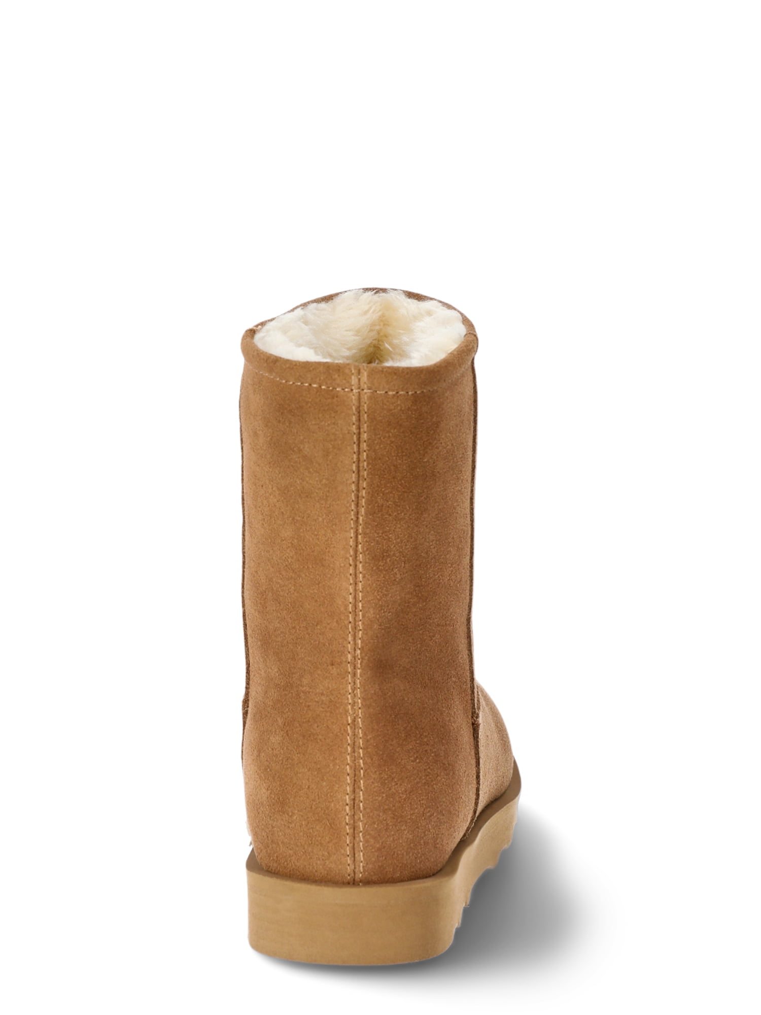 Time and Tru Women's Genuine Suede Cozy Boots, Sizes 6-11