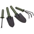 thumbnail image 1 of Juego de herramientas de jardín, kit de jardinería de 4 piezas que incluye paleta de mano, paleta de trasplante y rastrillo de mano cultivador con mango ergonómico antideslizante d, 1 of 5