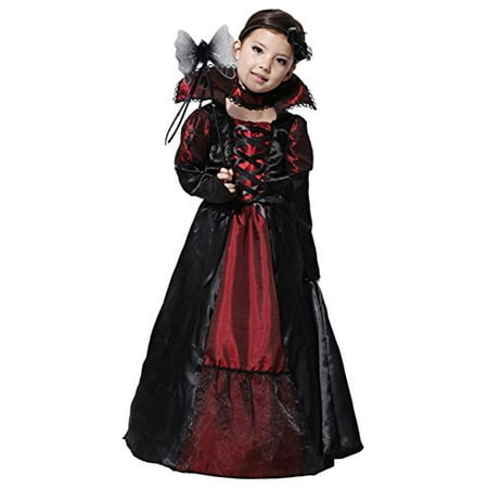 Girls Royal Vampire Halloween Costumes Child Vampiress Role Play ...