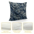 thumbnail image 4 of GOSMITH  Throw Pillow Covers Damask Seaweed Floral Cobalt Blue Nouveau Decorative Square Pillowcases Cushion Cover, 4 of 5