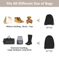 thumbnail image 3 of LAIMEIWEE Drawstring Boot Storage Bags 4-Pack, 21 x 12 in, Hiking & Travel(Black), 3 of 8