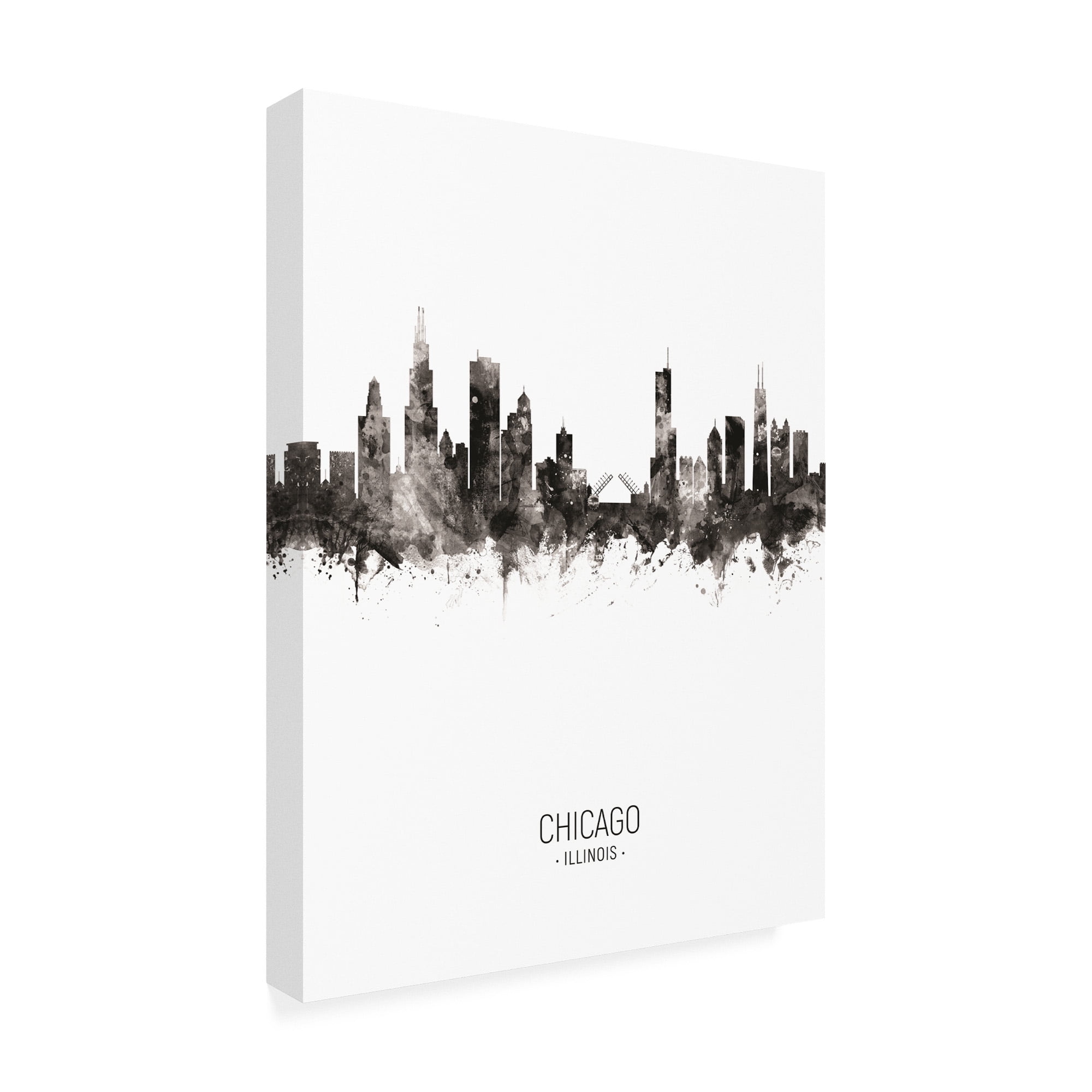 Trademark Fine Art 'Chicago Illinois Skyline Portrait II' Canvas Art by Michael Tompsett
