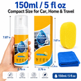 thumbnail image 7 of 2PCS Multi-Purpose Foam Cleaner Spray, 150ml Lemon Scent Multi-Enzyme Cleaner Kit with Sponge & Cloth, Car Interior Cleaner for Seats, Sofa, Shoes, Fabric, Leather & Household Surfaces, 7 of 7
