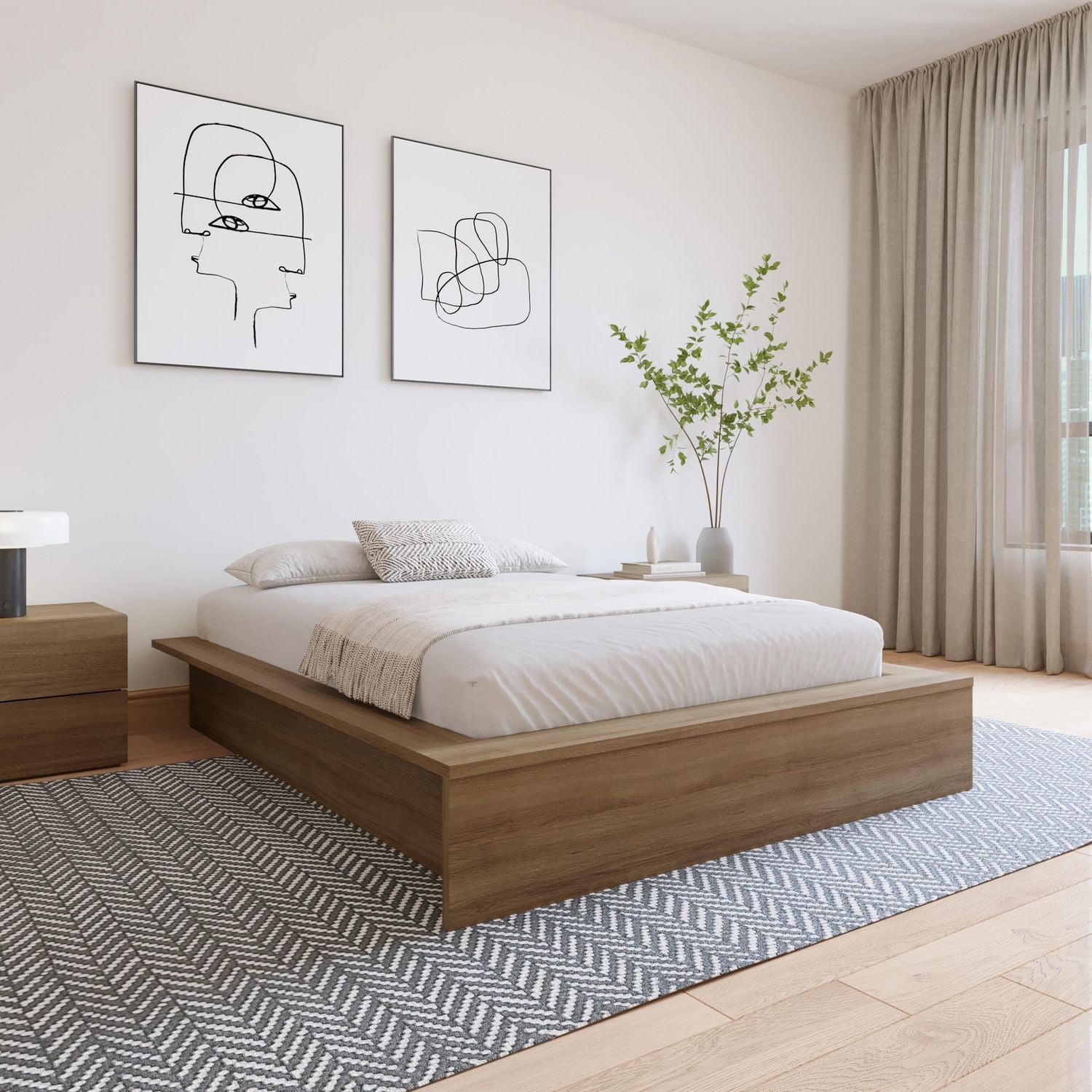 Nexera James Platform Bed