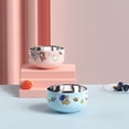 thumbnail image 1 of Sentmoon Ramen Noodle Bowl Ramen Bowl Stainless Steel Household Children's Soup Rice Bowl Double-layer Heat Insulation Anti-scald Bowl Household Fruit Instant Noodles Bowl Tableware, 1 of 9