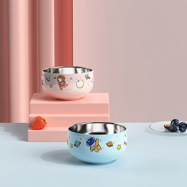 Fiudx Tazón de Sopa de Acero Inoxidable, Aislamiento Térmico de Doble Capa, Protección Anti-Escaldaduras, Diseño Compacto, Duradero y Ligero, Ideal para Comidas Familiares y Fiestas. Juego de 1 Pieza