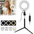 thumbnail image 1 of LED Ring Light with Tripod Stand Selfie Ring Light Makeup Ring Light for YouTube Video  Photography  Shooting with 3 Light Modes and 10 Brightness Level Compatible with iPhone/Android, 1 of 10