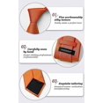 thumbnail image 4 of HISDERN Orange Ties for Men Business Tie and Pocket Square Set Classic Satin Mens Wedding Necktie,Orange, 4 of 8