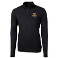 thumbnail image 2 of Men's Cutter & Buck Black North Carolina A&T Aggies Big & Tall Virtue Eco Pique Recycled Quarter-Zip Pullover Top, 2 of 3