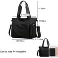 thumbnail image 3 of Women Nylon Tote Bag Water resistant Multi-function Shoulder Handbag Light Travel Messenger Bags, 3 of 7