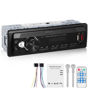 Vosarea Car Radio Receiver for Truck and Auto Black Audio Receiver with Amplifier and Radio