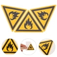 thumbnail image 1 of Phenofice 3pcs Warning Sticker Caution Sign For Safety Homes Offices And And Easy To Understand Fire Scene Decals, 1 of 8