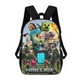 thumbnail image 1 of Una Película de Minecraft-theme Backpack, Campus style schoolbag Bookbag with Adjustable Shoulder Straps And Large Zip Compartment, Unisex Travel Bags., 1 of 6