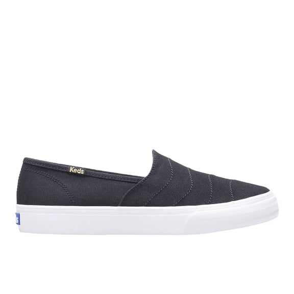 Keds Double Decker Wave Canvas Slip On Sneaker Women Black