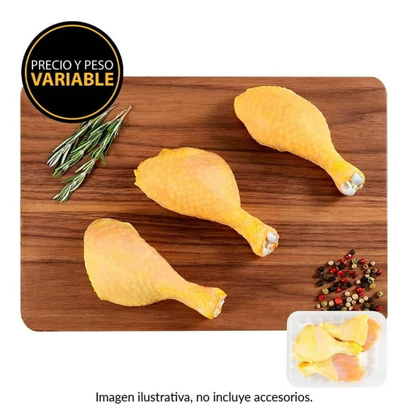 Pierna de pollo congelado por kg 3 a 4 piezas por charola