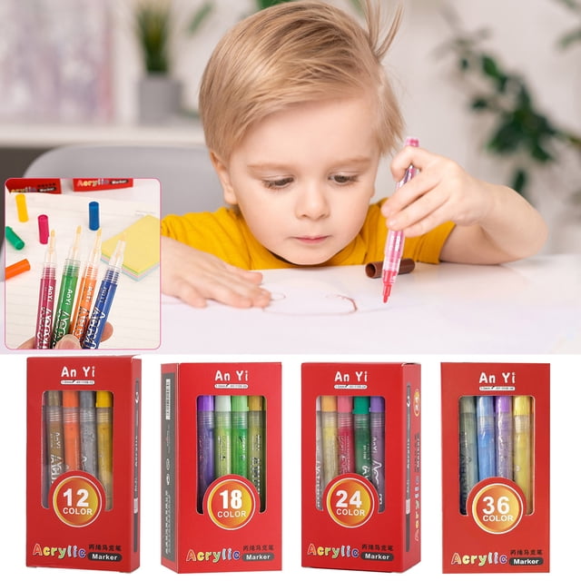 Fiudx Juego de Rotuladores Acrílicos de Acuarela de Secado Rápido, Tinta Fluida, Gran Cobertura, Ideal para Proyectos de Grafiti, Pintura Profesional, 120 Ml, 13 Cm, Pigmento Soluble En Agua.