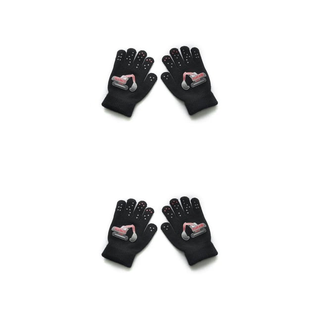 Qarigey 1 par de guantes cálidos para niños, estilo de dibujos animados, accesorio de ropa delicada para exteriores, cubierta de dedo para niños con 2piezas Tipo 1 Qarigey CBP378753