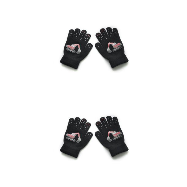 Qarigey 1 par de guantes cálidos para niños, estilo de dibujos animados, accesorio de ropa delicada para exteriores, cubierta de dedo para niños con 2piezas Tipo 1 Qarigey CBP378753
