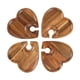 thumbnail image 4 of Plato para aperitivos de 4 piezas, tabla para cupcakes, regalo portátil, bandeja de madera práctica para snacks En forma de corazón, 4 of 9
