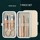 thumbnail image 1 of Rose Golden Stainless Steel Nail Clipper Set Grooming Tool Set With Case Manicure Art Tool, 1 of 4