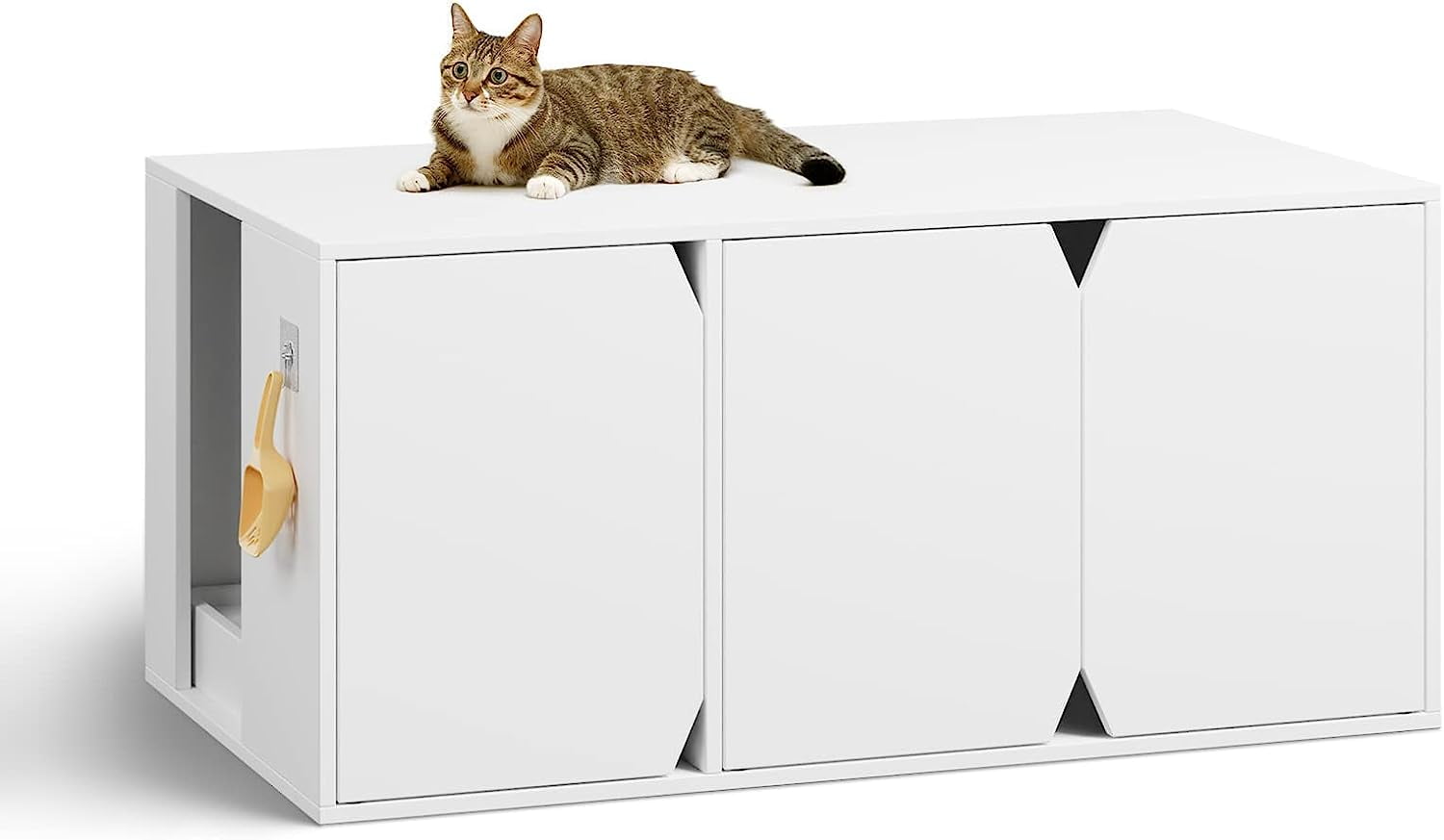 DAWNSPACES Modern Cat Litter Box Enclosure, XLarge Cat Washroom