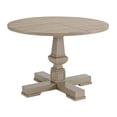 thumbnail image 1 of ROME + OAK Rumson 44" Modern Farmhouse Pedestal Dining Table, Rustic Beige, 1 of 8