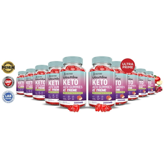 (10 Pack) Ultra Prime Keto Extreme ACV Gummies 2000mg Dietary Supplement 600 Gummys