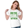 thumbnail image 4 of Use The Soil Not The Oil Earth Day Womens Fitted Plus Size Graphic Tee Brisco Brands 3X, 4 of 5