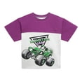thumbnail image 3 of Monster Jam Grave Digger Ottoman Ribbed T-Shirt and French Terry Shorts Outfit Set Toddler to Little Kid, 3 of 5