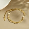 thumbnail image 2 of Simple Cross Chain Bracelet Gold Color Does Not Fade, 2 of 2
